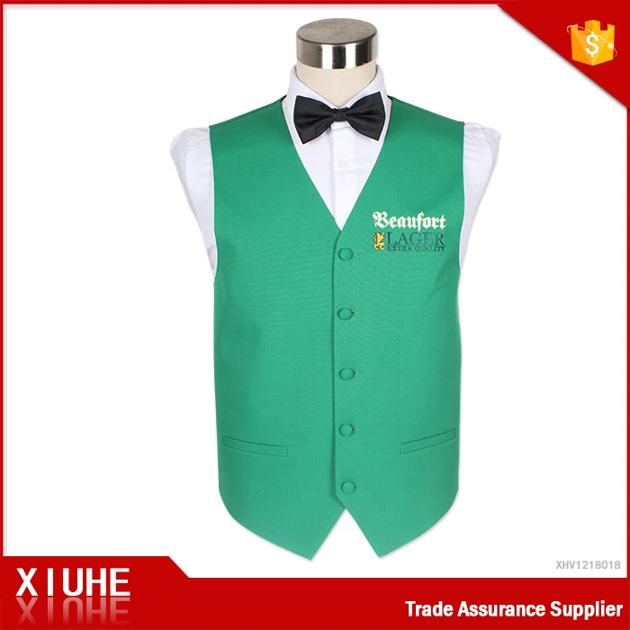 Custom Printing Logo New Design Black Waistcoat Sleeveless Polyester Vest for Men