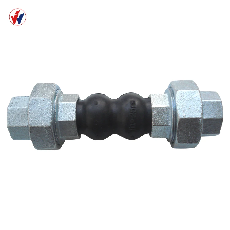 Double Ball Union Type Rubber Expansion Joint Female Threaded Unions Easy Installation Air Impermeability with Factory Price