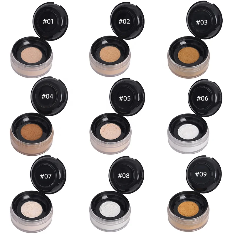 Pudaier 12 Colors Facial Loose Powder Setting Foundation Powder Concealer Brighten Makeup Waterproof Western Sea Anti