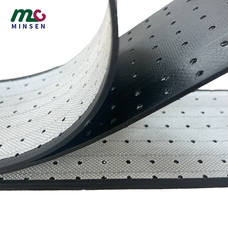 High quality suction dustproof punched pvc conveyor belt