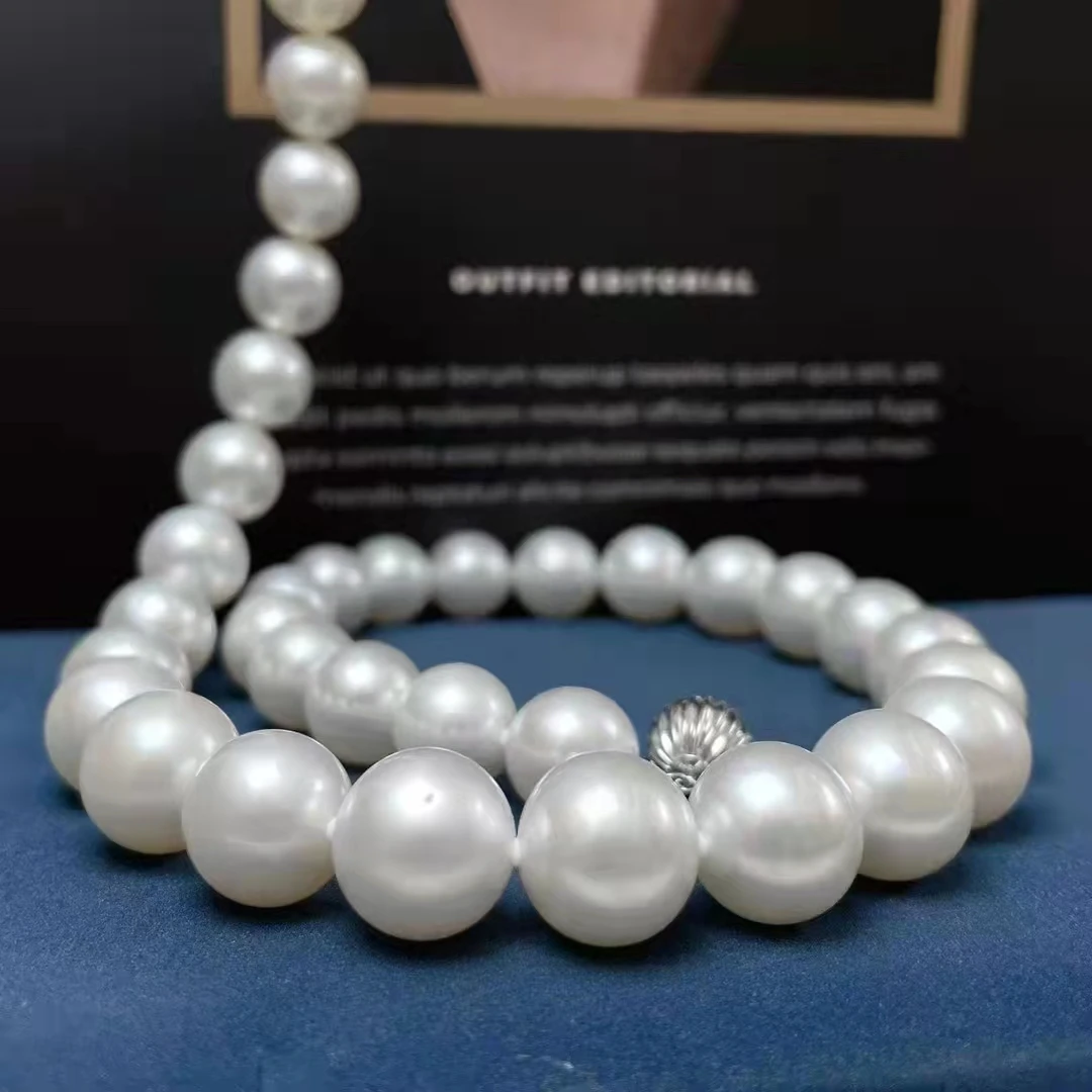 SGARIT Fine necklace jewelry 12-13mm Australian natural white pearl big jewellery hot sale