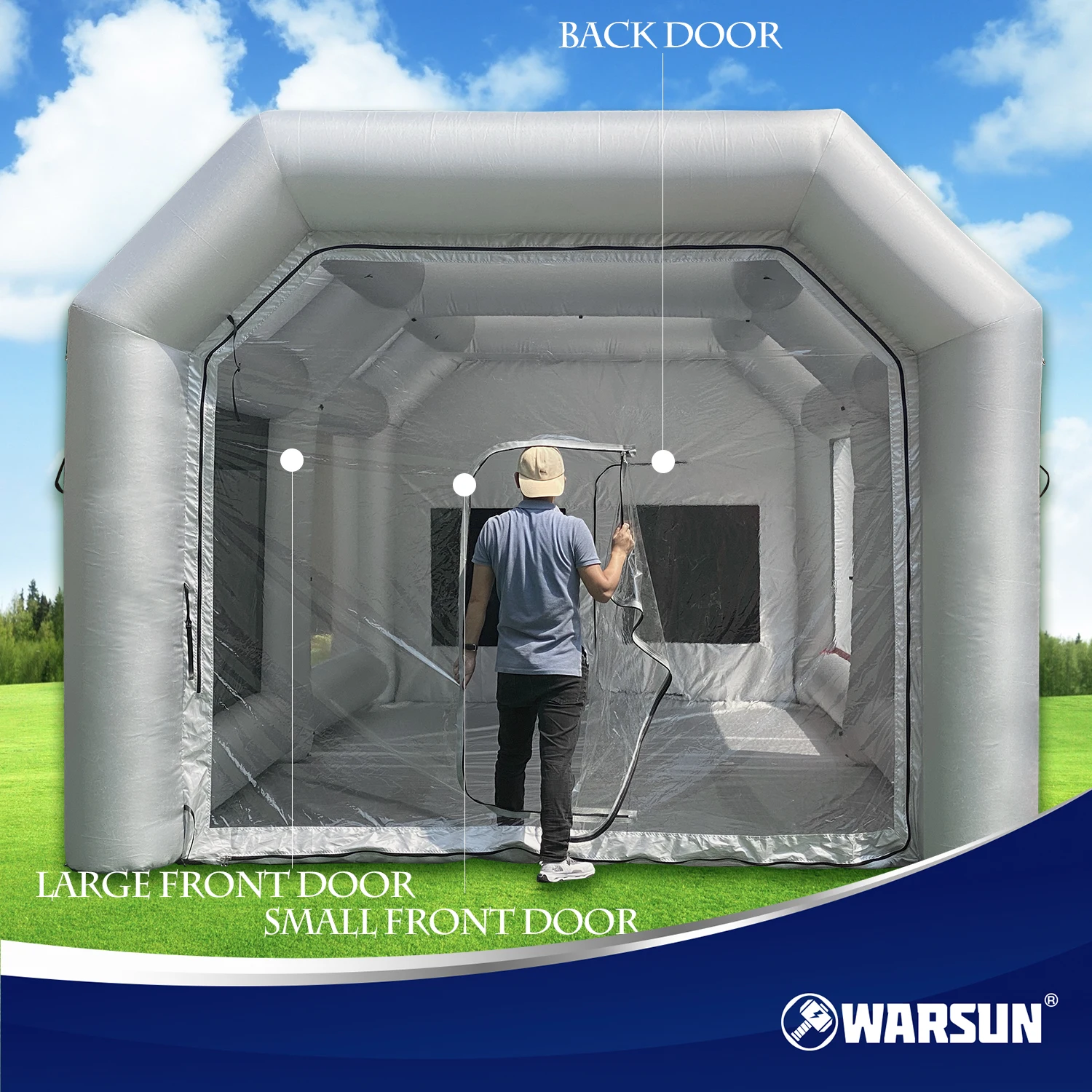 Warsun Outdoor Cheap paint booth Large space inflatable spray booth