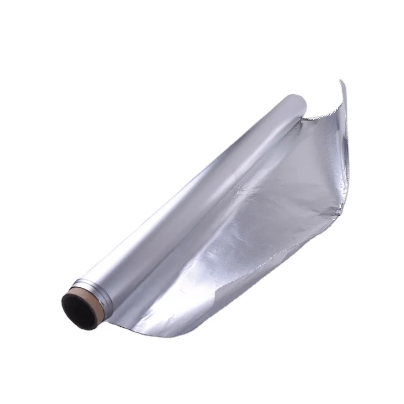 10 micron 7.5m Recyclable Aluminum Foil in Rolls Disposable Food Packaging For Grill 1235 8011 Alloy