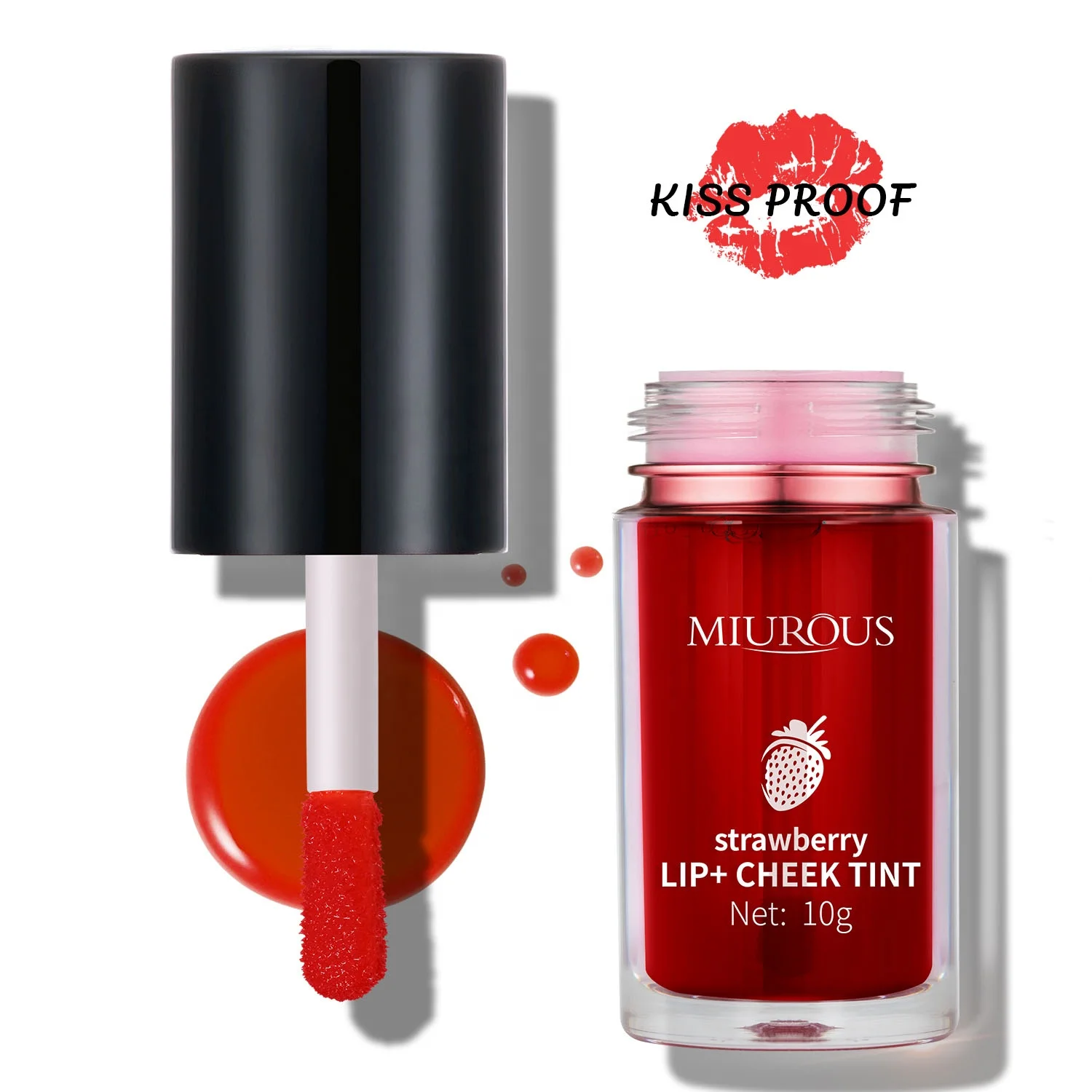 Free Sample Korean 5 Colors Tinted Lip Gloss Wholesale Cherry Matte Waterproof Cute Water Based Lip And Cheek Tint Private Label