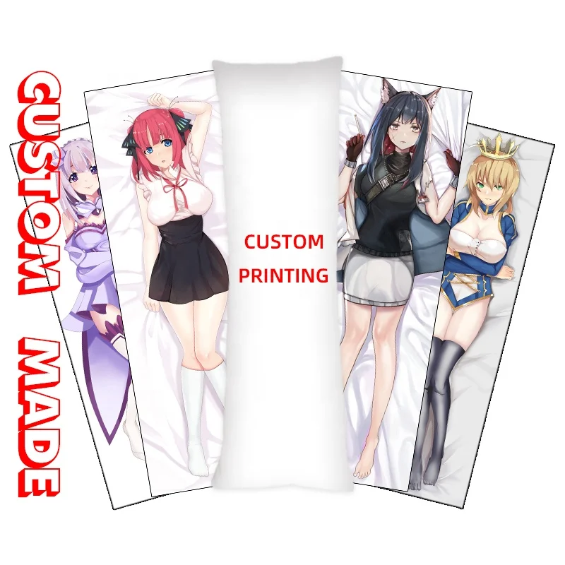 The cheap dakimakura original saber design 3d printing nude anime pillow  case to figure custom