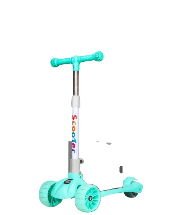 Быстро складывающийся трехколесный детский пластиковый скутер, стабильный детский мини-скутер