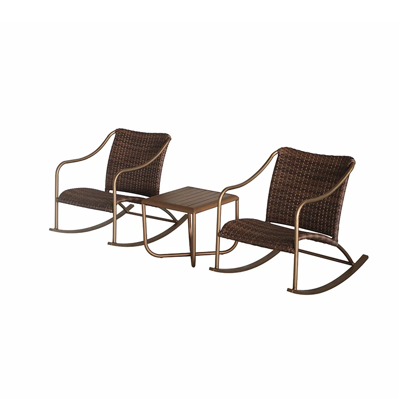 Cheap prices 3 piece outdoor restaurant furniture rattan garden wicker chairs set for patio and balcony