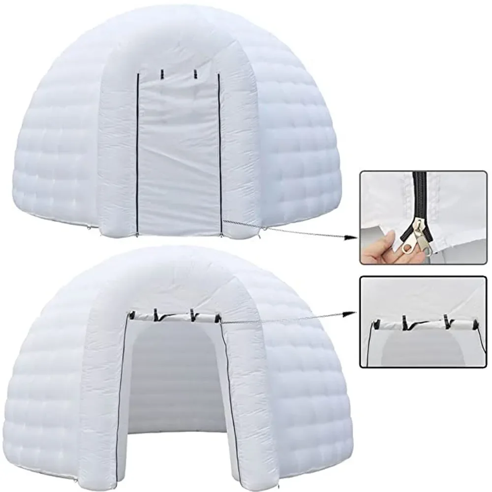 Outdoor Inflatable Igloo Dome Tent Inflatable Marquee Led Light Tent For Party Wedding Show Event And Exhibition