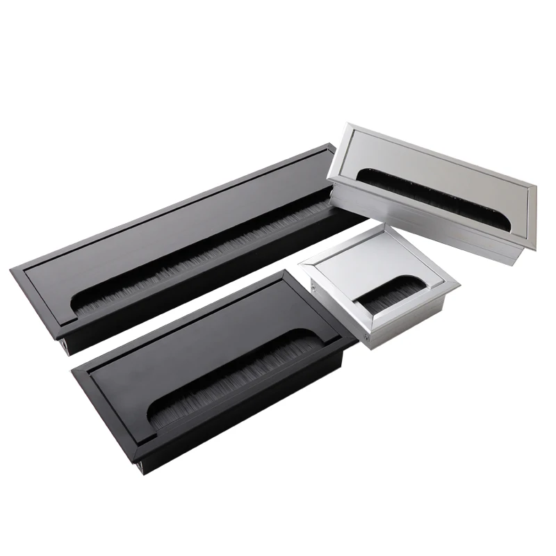 
Xiduo metal aluminum alloy wire box new desk computer desktop desk brush threading and threading hole cover 