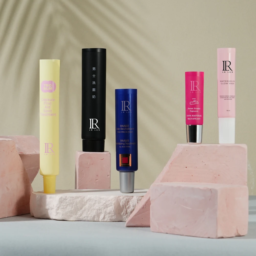 Custom OEM high quality facial cream hand cream body lotion soft squeeze tube plastic container cosmetic tube packaging