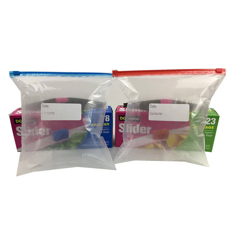 Wholesale Reusable Self-Seal Zip Lock PE Storage Bags Freezer Grip with Gravure Printing Keep Fresh Food and Ingredients Fresh