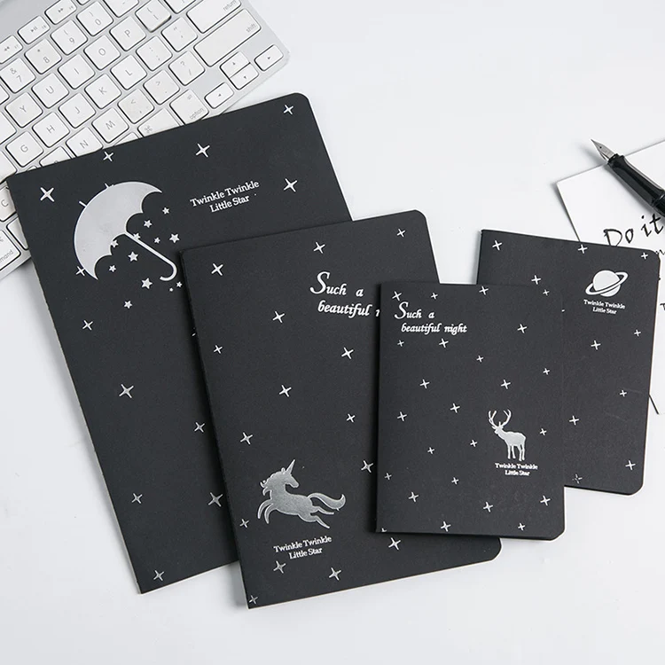 High quality student DIY creative graffiti sketch black paper notebook for drawing