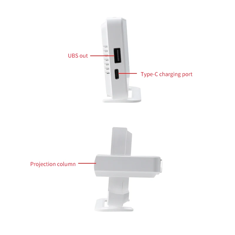 Daylight Led 2 Usb Chargers For Bedrooms Projection Mirror Alarm Projector Clock Clock