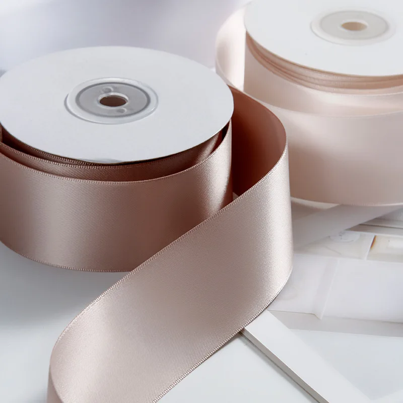Wholesale 50MM Polyester Double Face Satin Ribbon for Christmas Bow Gift Decoration