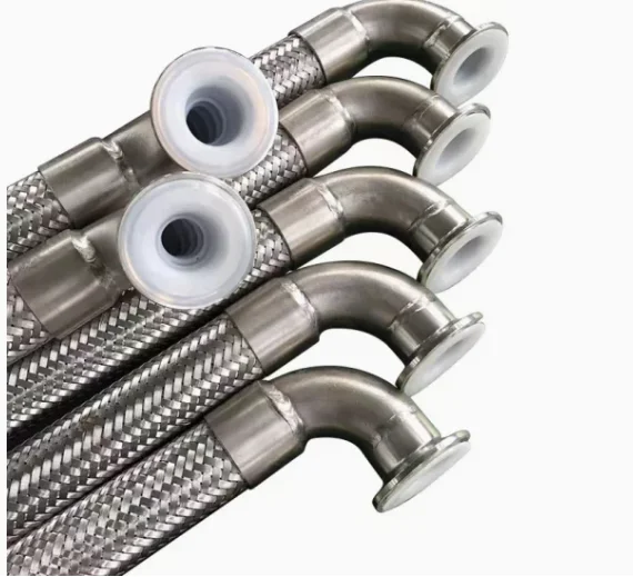 Stainless Steel Flange Connection Liquefied-Petroleum Gas Flexible Braided Metal Hose Industrial Pipe Fittings