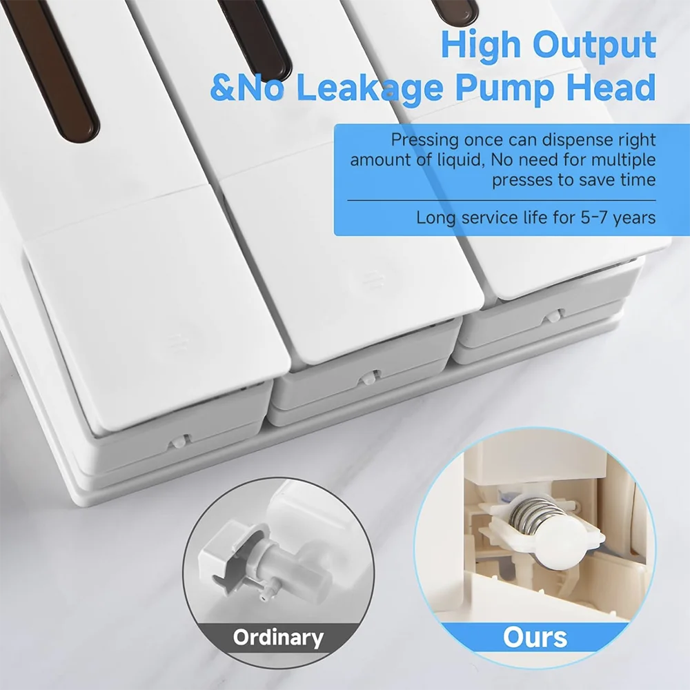 ZHUO AO wall mounted shampoo and conditioner shower soap dispenser soap set of 3 for hotel