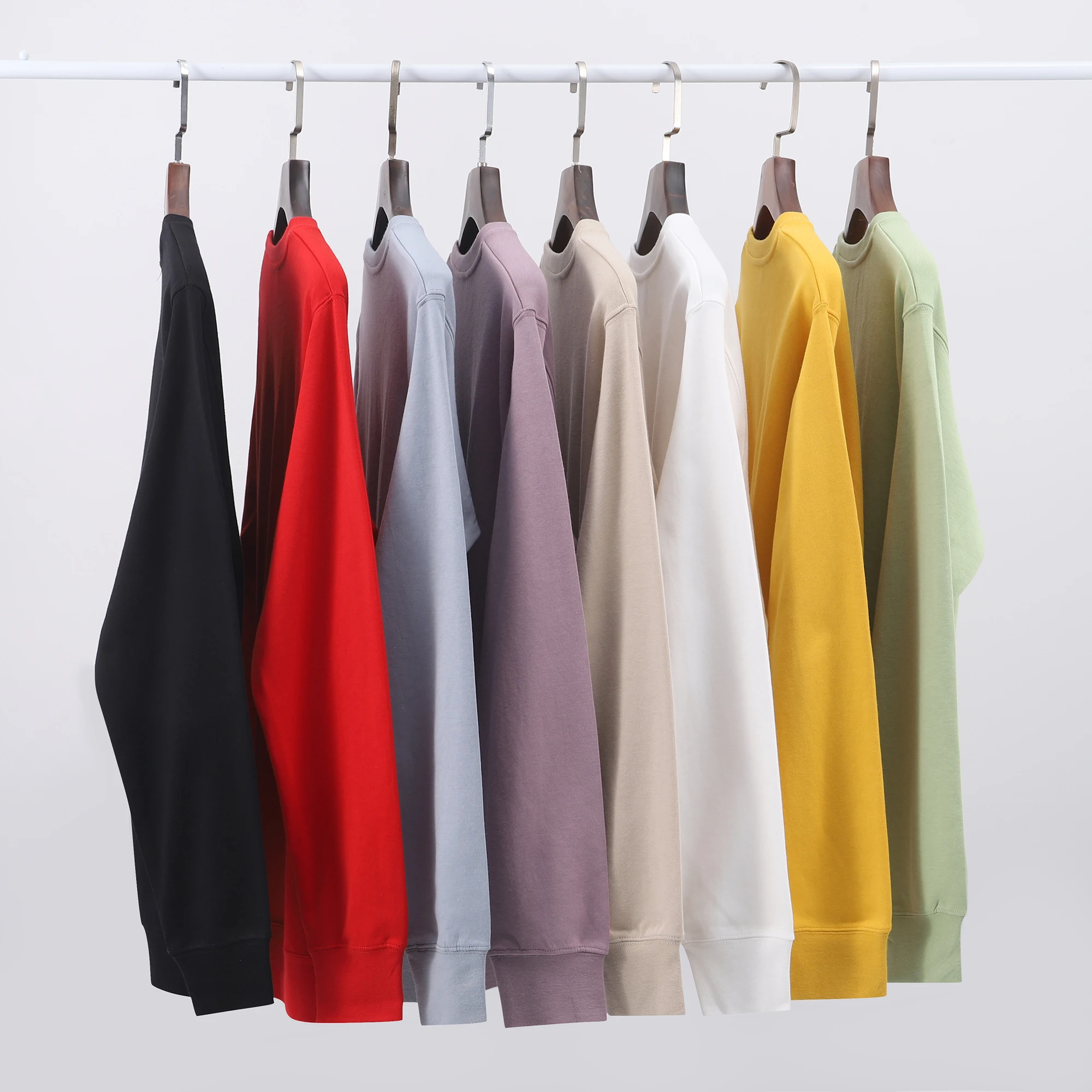 Wholesale High Quality Custom Embroidery Plain 300g 80% Cotton 20% Polyester Crew Neck Sweatshirt