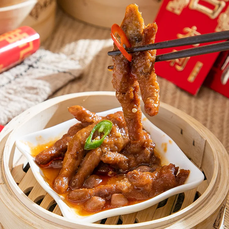 Factory 138g Meat Snacks Spicy Chicken Feet Snacks For Office