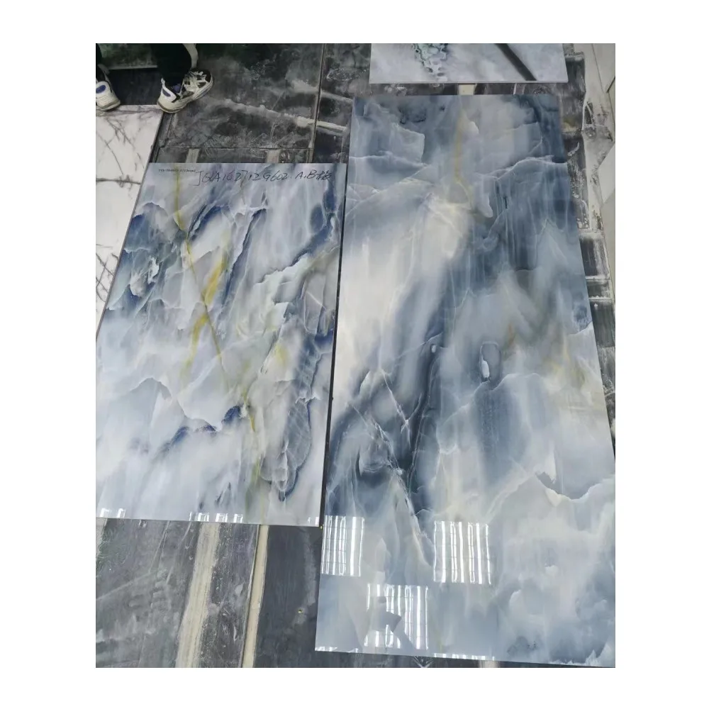 Marble Stone Blue Onyx Big Slab Porcelain Ceramic Wall Tile