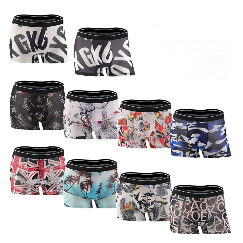 
Drop Shipping new arrival low MOQ ice silk polyester briefs Cool and breathable male Underwear 