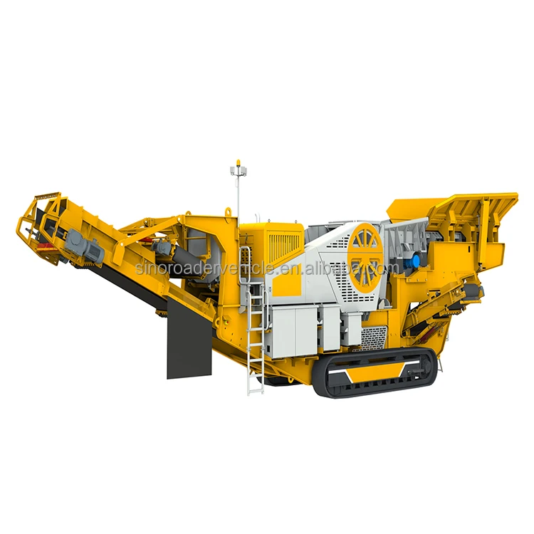 Moving Rock Salt Crusher Rock Stone Jaw Crusher Mobile Crusher Plant Crawler Type Tracked Crushing Screening Plant