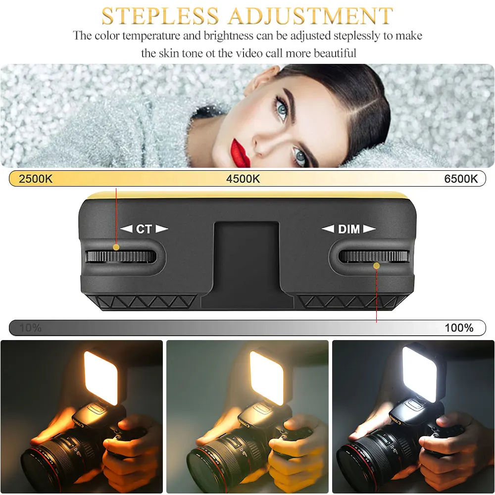 Hot Sale Tiktok Video Conference Dual color Dimmable Clip On Computer Laptop Led video Light