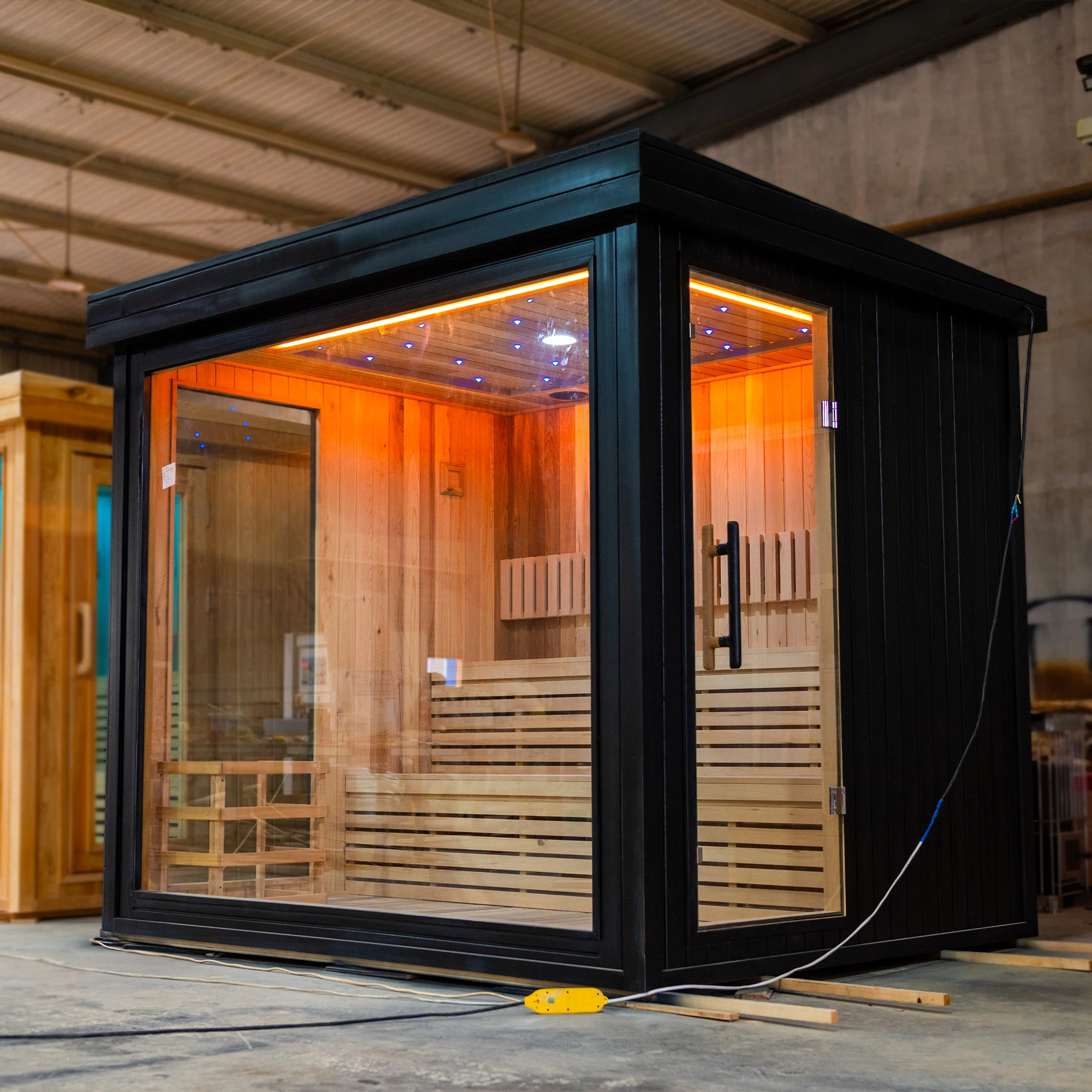 The latest outdoor side door sauna rooms /waterproof durable sauna, safety protection, peace of mind to enjoy every moment