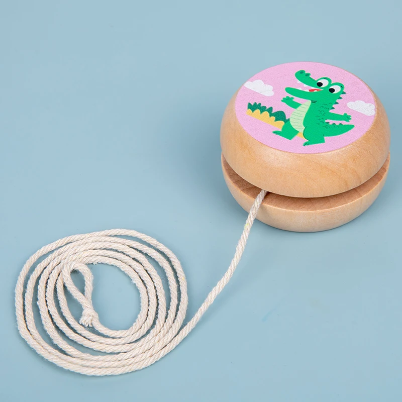 New Popular Animal Themed Yo-Yo Ball Yo-Yo Spinner Ball Wooden Kids Spinner Toy for toddlers