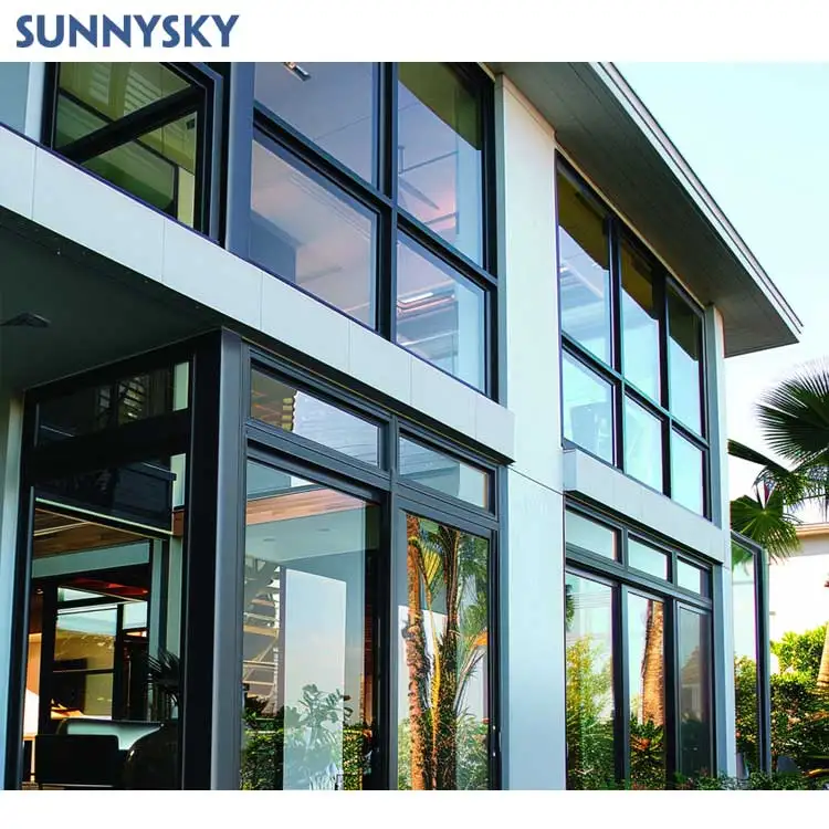 Sunnysky Apartment Panoramic Picture Window floor to ceiling aluminum large window fixed glass extra large picture window styles