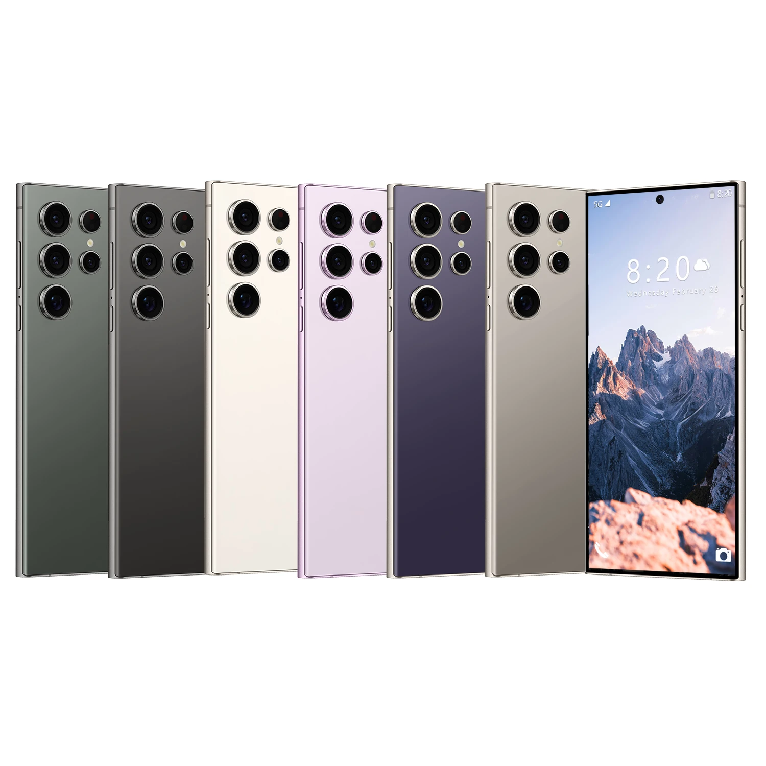 Смартфон S24 Ultra 5G, разблокированный, 7,3 дюймов, Android, 16 г + 1 ТБ, 108МП, камера заднего вида, 65 Вт, быстрая зарядка