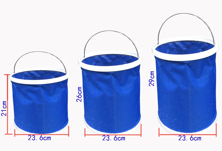 Blue High Quality Portable Folding Widely Use Durable Car Storage Container Outdoor Camping Oxford Fabric Fishing Bucket