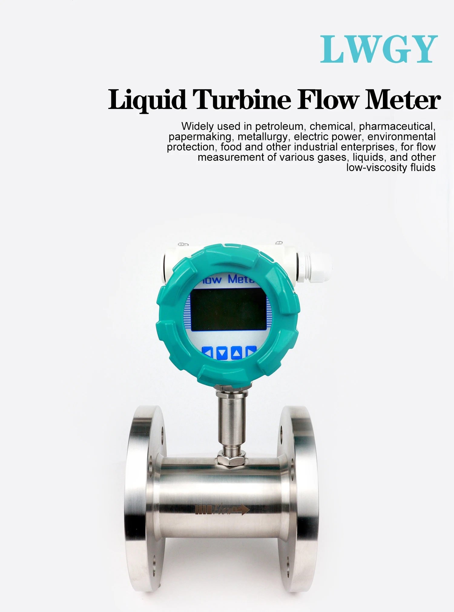 Turbine Flowmeter Modbus flange thread clamp Water 4-20Ma Sunflower Oil Flowmeter RS485 crude pulse output turbine flowmeter