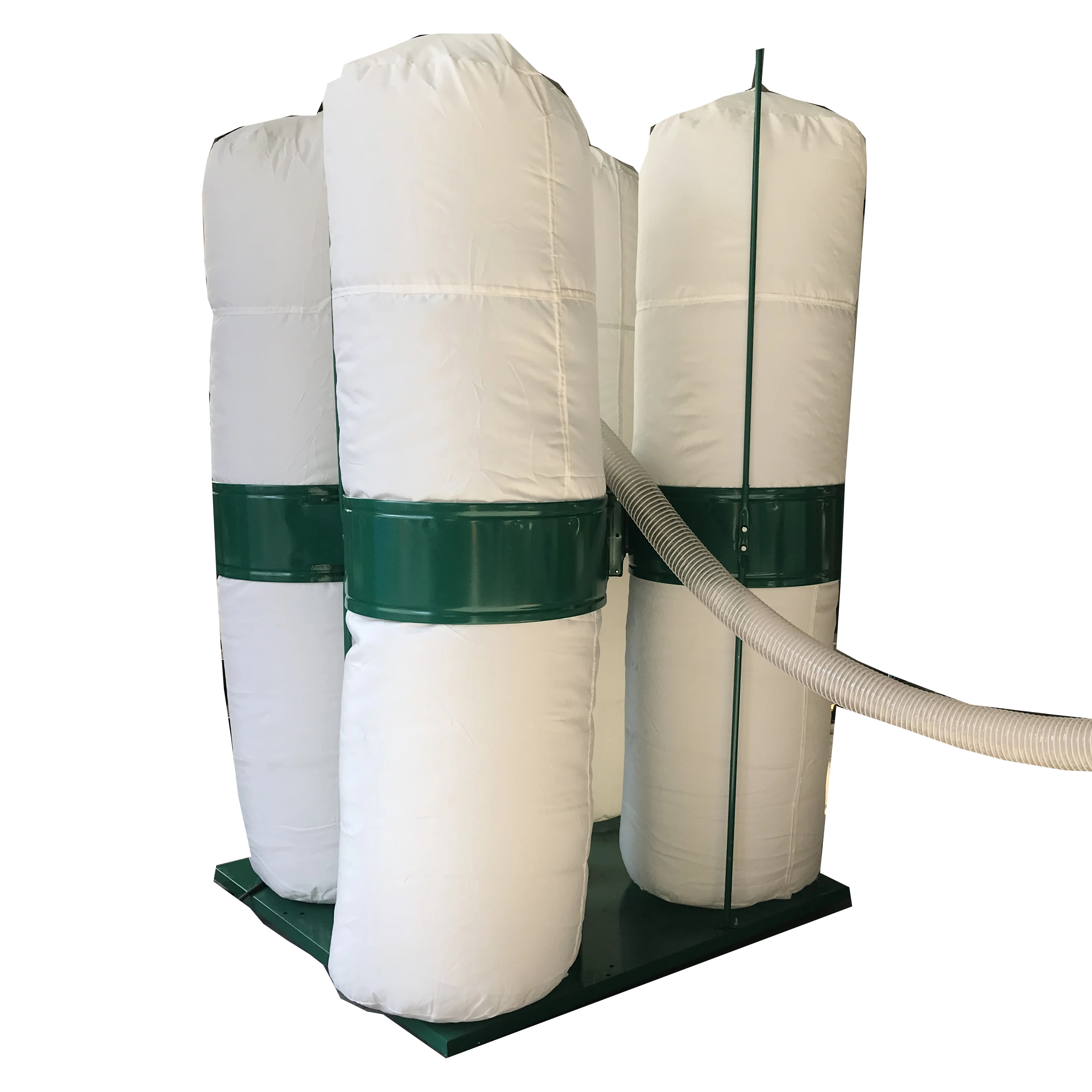 2.2kw to 11.5kw Industrial dust collector with multi cloth bag cyclone extractor for wood