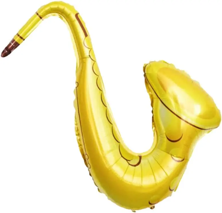 Music Notes Guitar Foil Balloon  Helium Saxophone Shaped Balloons  for Music Theme Party Decorations