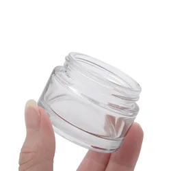 Custom 30g 50g frosted glass cosmetic jars facial cream packaging jar Use Skin Care Cream
