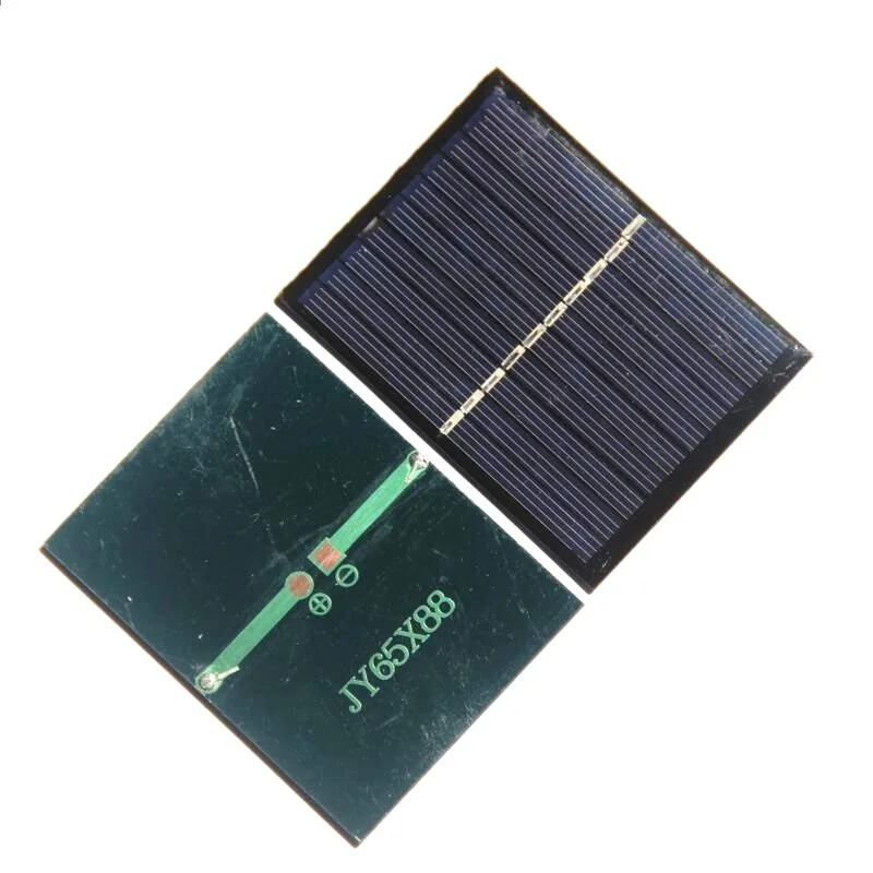 0.7W DIY Mini Solar Panels 5V for 3.7V Electronic Toys Charr Small Poly Solar Cells 65x88mm