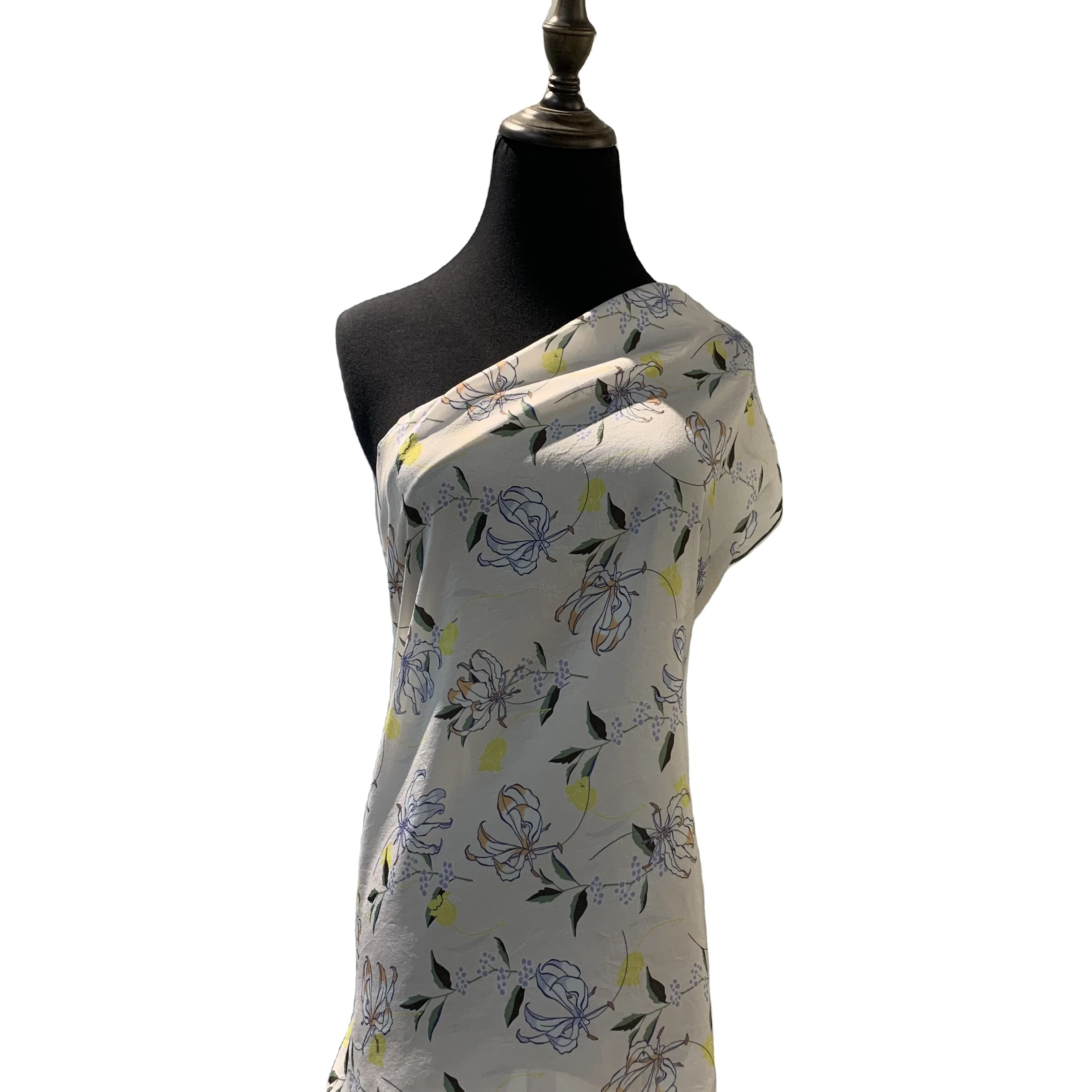 Wholesale custom 21%Silk,9%Polyester,70%Acetate Soft Satin Silk Fabric For Clothing