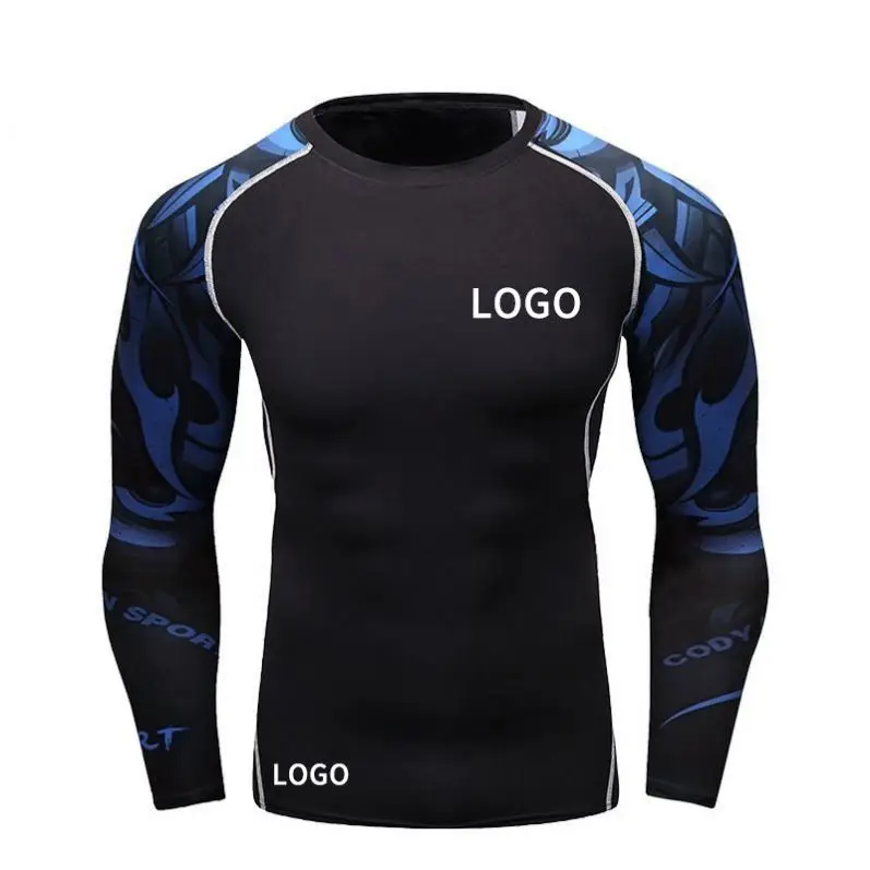 Mma Rash Guard  Tops Rashguard Rash Guard Custom Compression Shirts For Men Compression Long Sleeve Compression Shirt Rash Guard