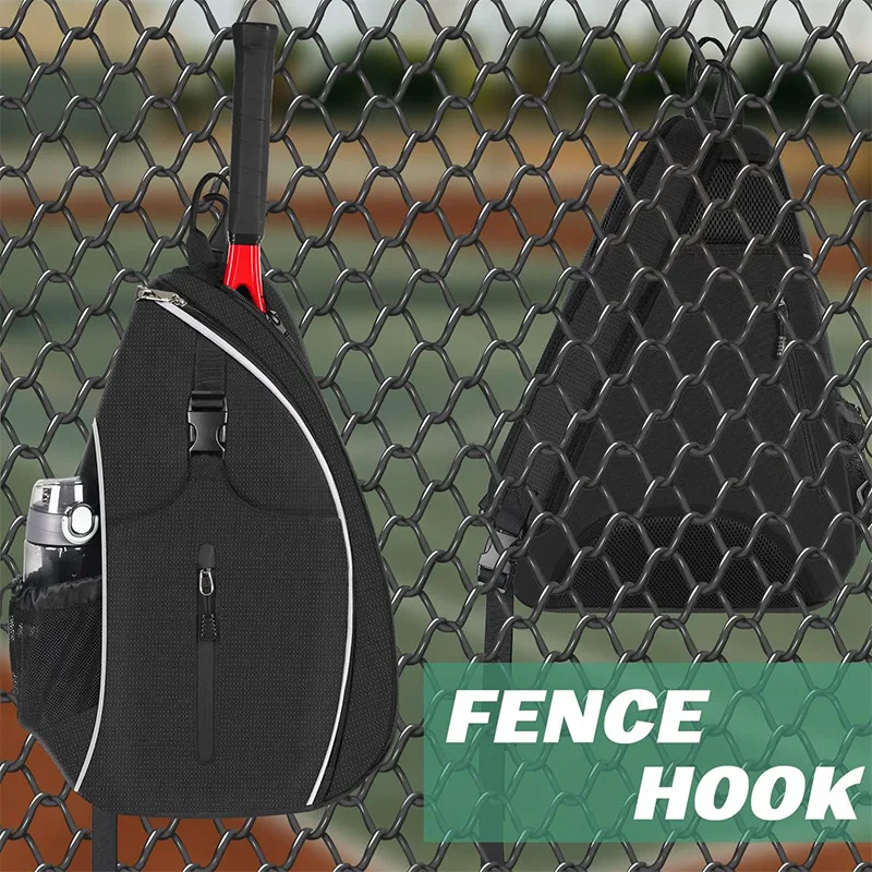 Water Resistant Men Women Travel Crossbody Sport Racket Bag FOR Pickleball Tennis Racketball