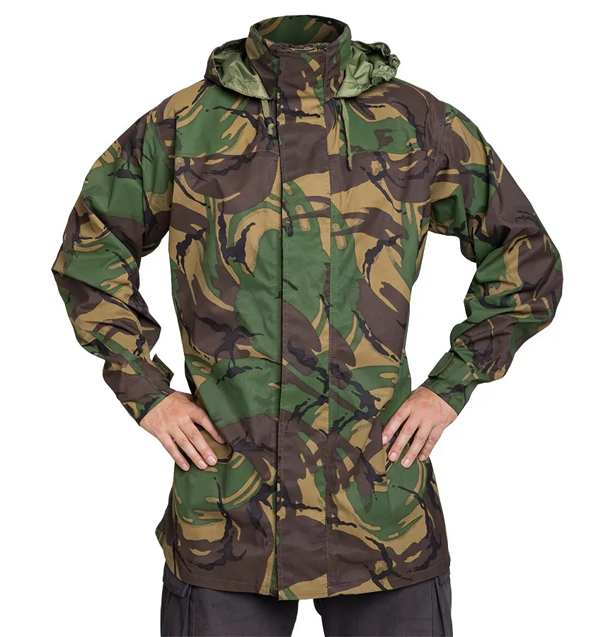 Fashion classic  slim fit British DPM camouflage raincoat high quality;  classic outdoor tactical waterproof jacket camouflage