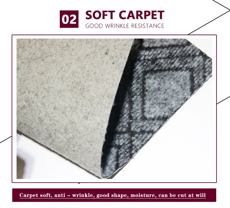 Needle punched red wedding and commercial use outdoor floor carpet