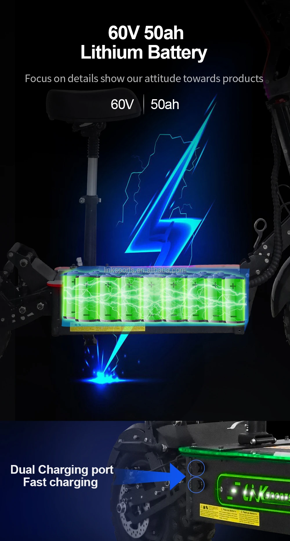 Latest speedy all terrain powerful 13 inch off-road tires  8000w  adult two wheel foldable city urban electric scooters