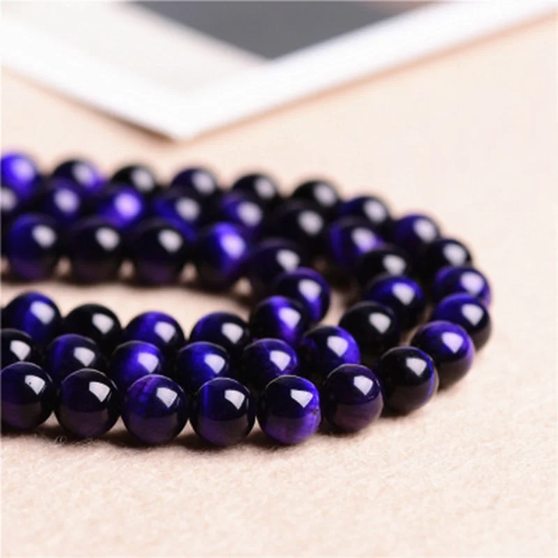 
Tiger eyes 4/6/8/10/12/14 mm natural round blue sand stone loose beads gemstone bead crystal metal bead 