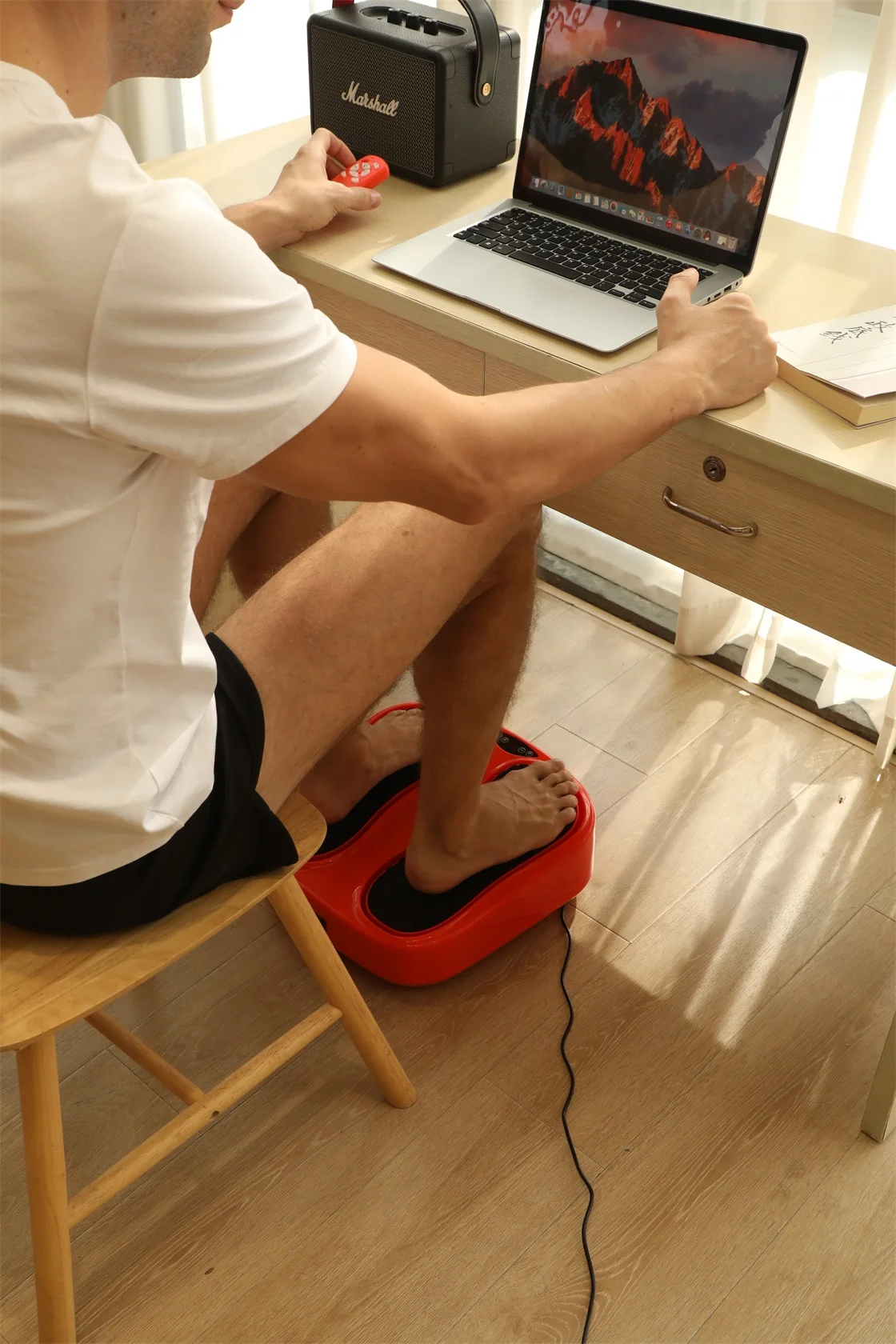 Shiatsu Infrared Electric Heating Foot Massager Equipment Vibrating Electric Machine Deep Kneading Foot Massager Machine