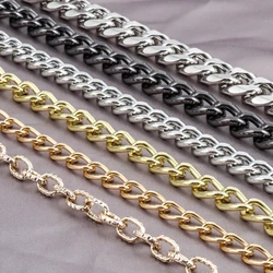 Wholesale gold plated metal chain bag handle making purse long chain metal phone chains