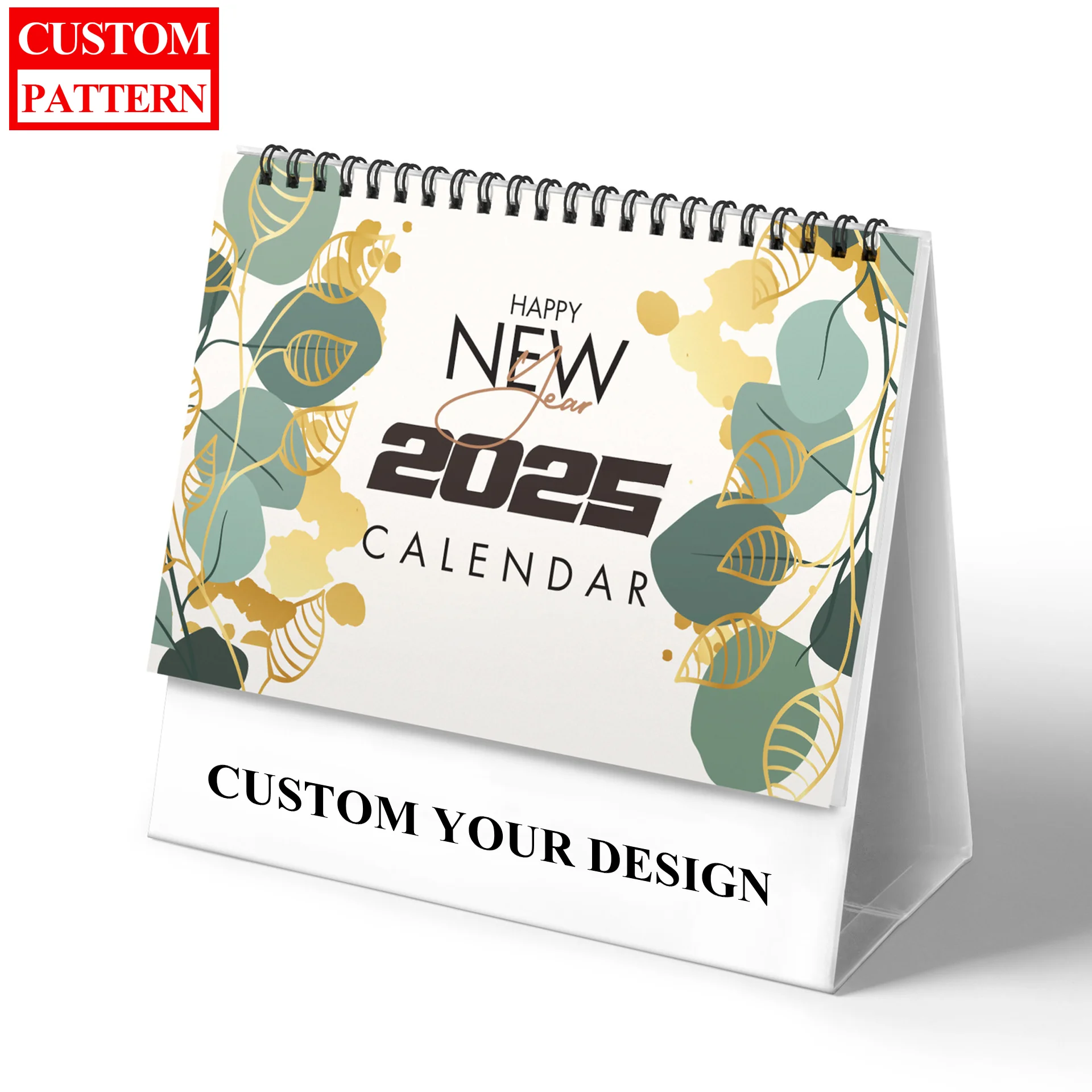 Promotion Custom Photo Frame Calendar Office Gift Cheap Saddle Stitch Spiral Binding Daily Monthly Printing Wall Calendar 2025
