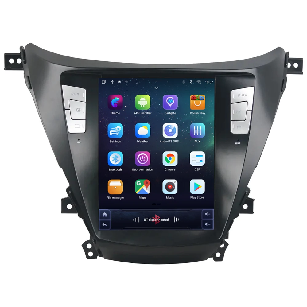 9 7 дюймов Tesla стиль Android GPS навигация беспроводной Carplay стерео мультимедийный автомобильный радиоплеер для Hyundai Elantra 2012 ~ 2016