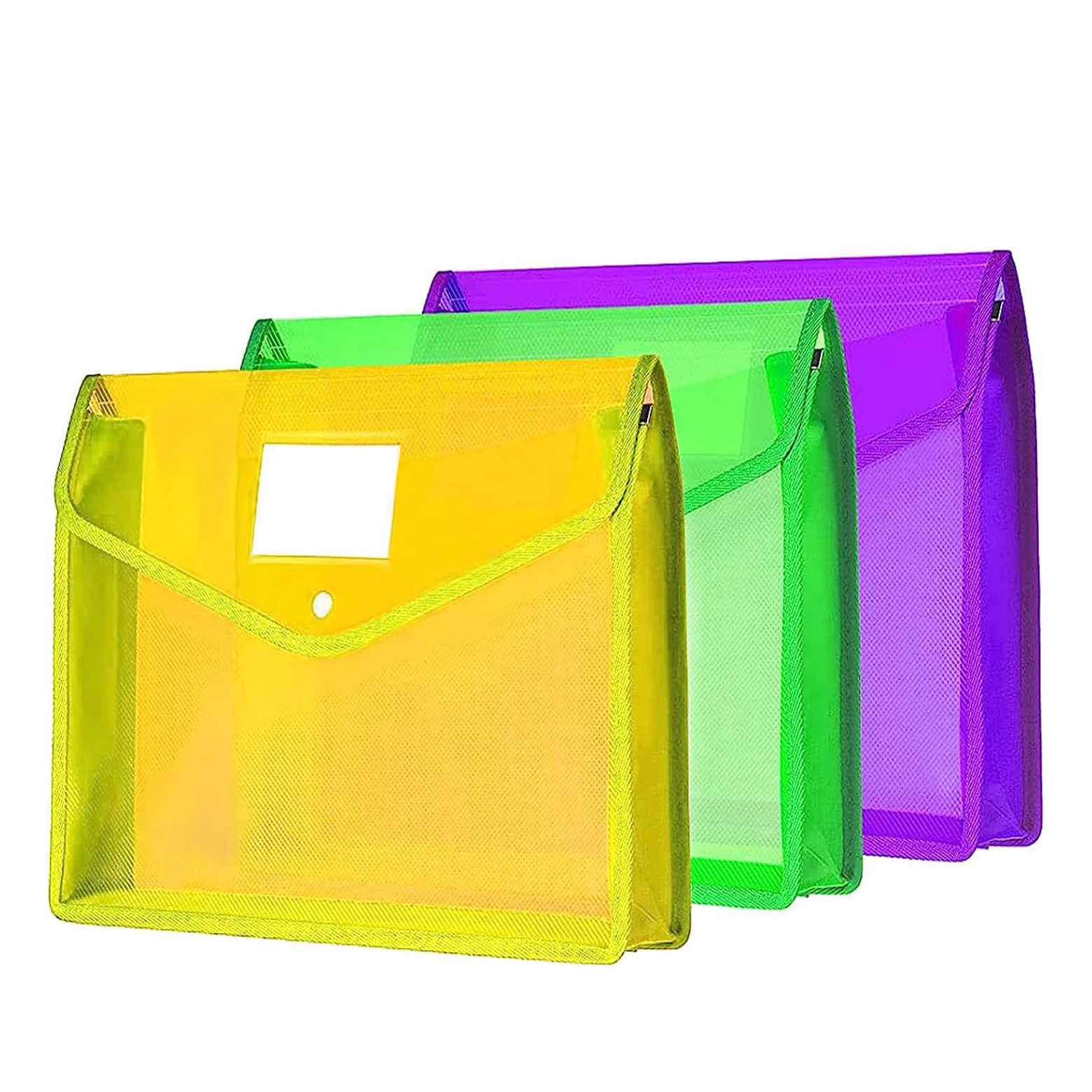 A4 Size Plastic Envelopes Poly 8 Colors Folder Snap Closure Plastic Envelopes Poly File Folder For Home Office School