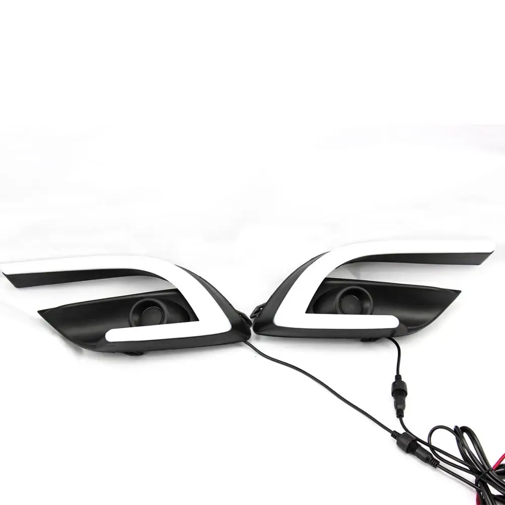 12 Voltage waterproof LED DRL Foglight daytime running light For Mazda 3 Axela  2016 - 2017 car accessories