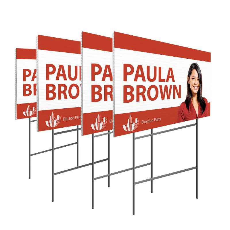 China Custom Plastic Corrugated Pp Polypropylene Sheet Outdoor Political Yards Advertising Signs